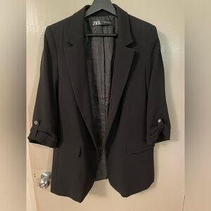 Zara women blazer with rolled up sleeves